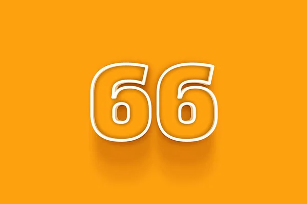 Biały Liczba Ilustracja Pomarańczowym Tle — Zdjęcie stockowe