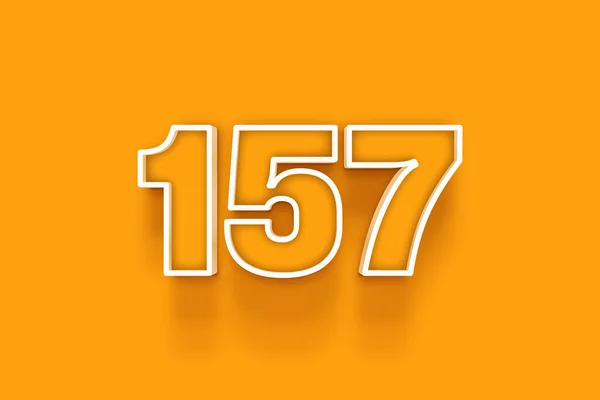 157 Номер Оранжевом Фоне — стоковое фото