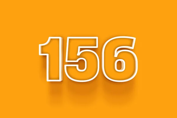 156 Number Orange Background — Stock Photo, Image