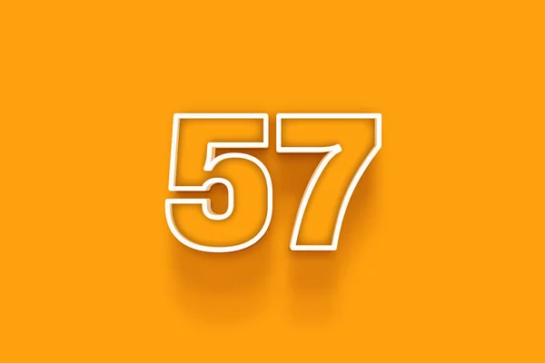 Bianco Numero Illustrazione Sfondo Arancione — Foto Stock
