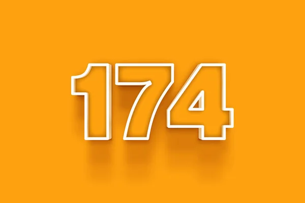 174オレンジの背景に番号 — ストック写真