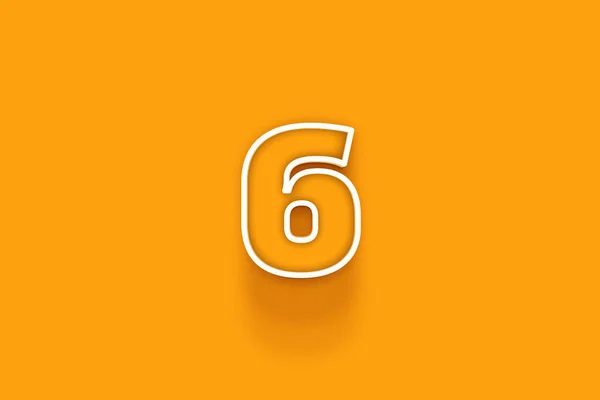 Szám Narancssárga Alapon — Stock Fotó