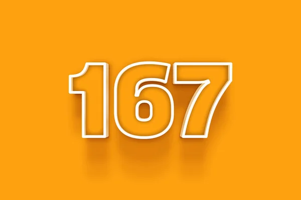 167 Nummer Orange Bakgrund — Stockfoto