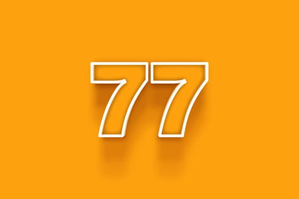 White Number Illustration Orange Background — Stock Photo, Image