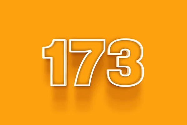 橙色背景的3D 173个号码 — 图库照片