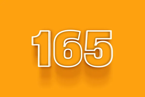165 Number Orange Background — Stock Photo, Image
