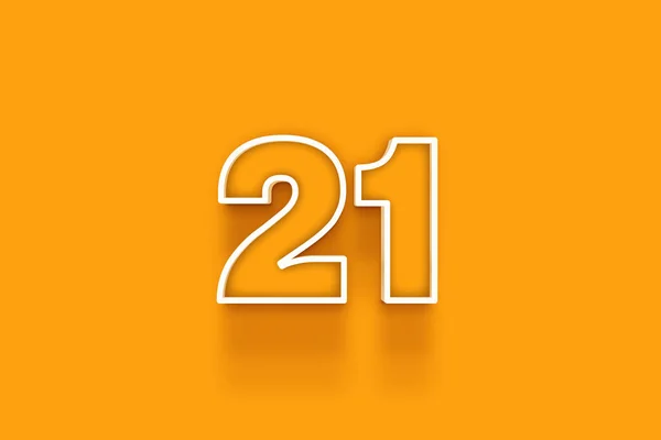 White Number Illustration Orange Background — Stock Photo, Image