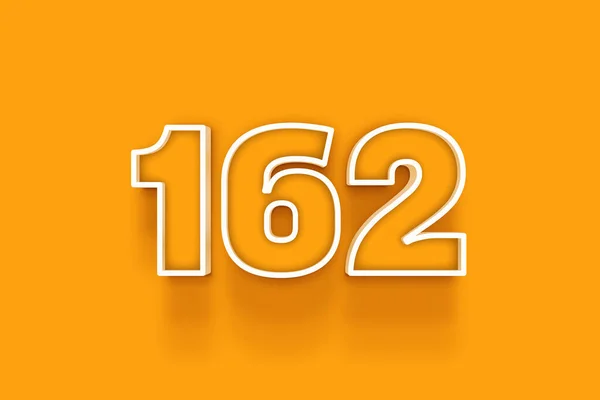 162 Номер Оранжевом Фоне — стоковое фото