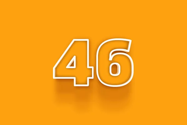 Weiß Zahl Abbildung Auf Orangefarbenem Hintergrund — Stockfoto