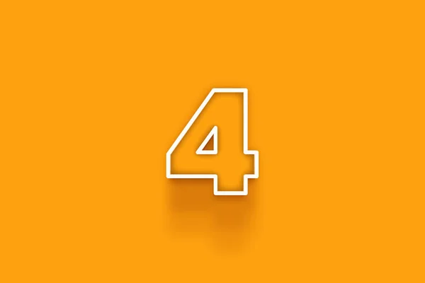 Number Orange Background — Stock Photo, Image