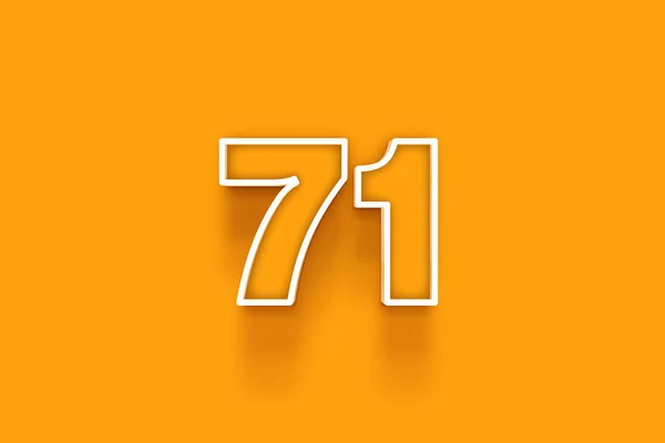 White Number Illustration Orange Background — Stock Photo, Image