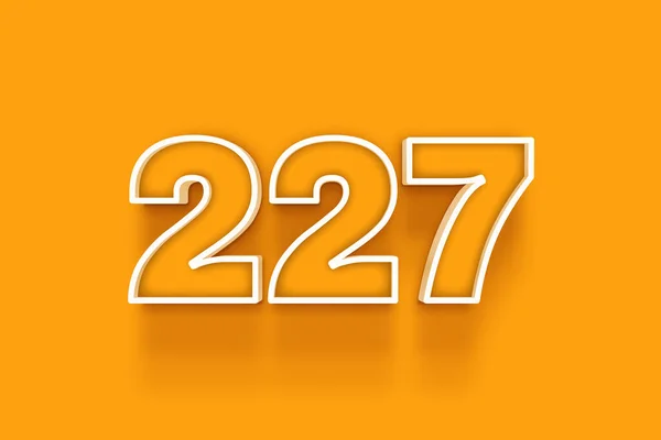Turuncu Arkaplanda Beyaz 227 Numara Resim — Stok fotoğraf