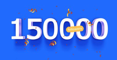 Takipçiler pankartı sayıyor, 150.000 numara.