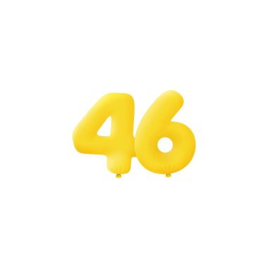 46 3d biçim işareti, vektör illüstrasyonu