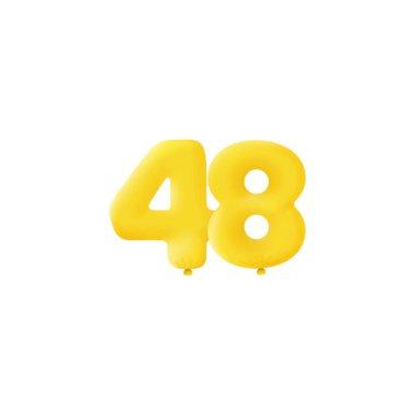 48 3d biçim işareti, vektör illüstrasyonu