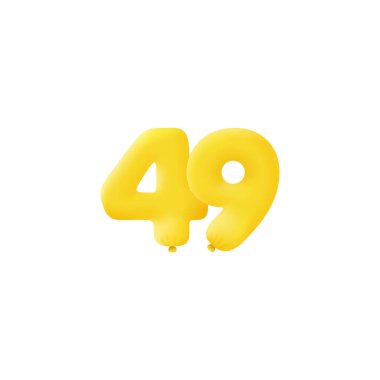 49 3d biçim işareti, vektör illüstrasyonu