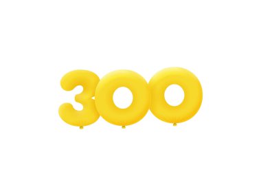 300 3d biçim işareti, vektör illüstrasyonu