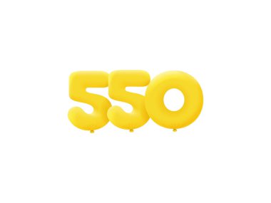 550 3d biçim işareti, vektör illüstrasyonu