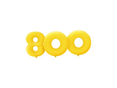 800 3d biçim işareti, vektör illüstrasyonu