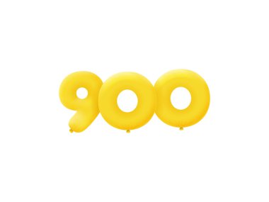 900 3d biçim işareti, vektör illüstrasyonu