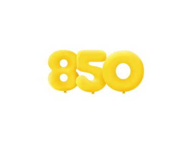 850 3d biçim işareti, vektör illüstrasyonu