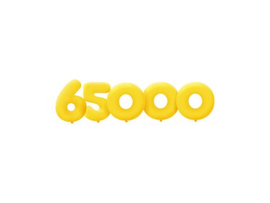 65000 3d biçim işareti, vektör illüstrasyonu