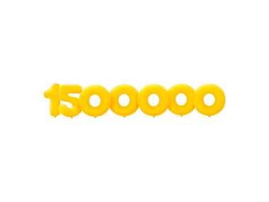 1500.000 3d biçim işareti, vektör illüstrasyonu