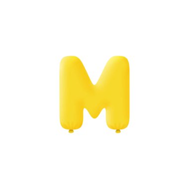 M 3d biçim işareti, vektör illüstrasyonu