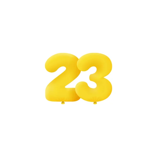 23の3Dスタイルのサイン ベクトルイラスト — ストックベクタ