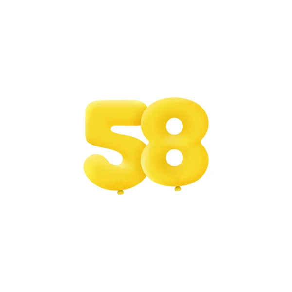 58の3Dスタイルのサイン ベクトルイラスト — ストックベクタ