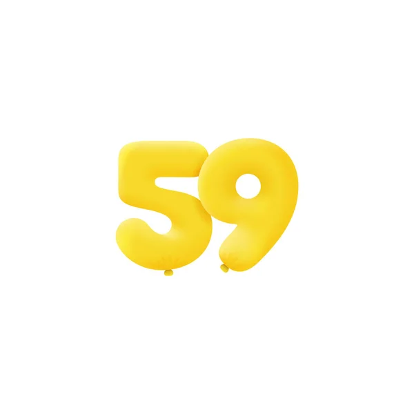 59の3Dスタイルのサイン ベクトルイラスト — ストックベクタ