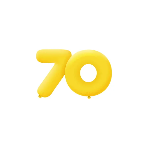 70の3Dスタイルのサイン ベクトルイラスト — ストックベクタ