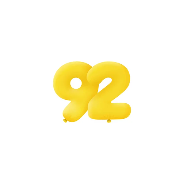 92の3Dスタイルのサイン ベクトルイラスト — ストックベクタ