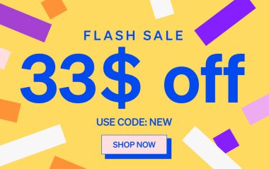 33 dolarlık indirimli bayrak, vektör illüstrasyonu