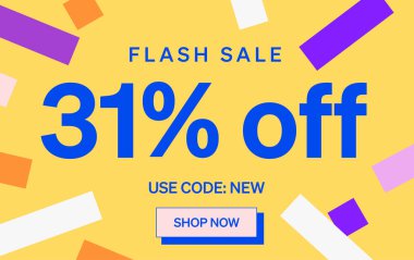 % 31 indirimli afiş, vektör illüstrasyonu