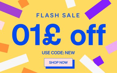 1 Pound indirimli uyarı pankartı, vektör illüstrasyonu