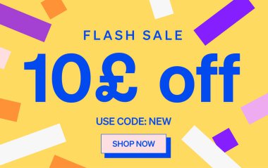 10 Pound indirimli pankart, vektör illüstrasyonu