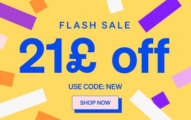 Simgesel indirimli pankart, vektör illüstrasyonu