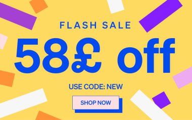 Flaş Satış afişi, 25 Pound 'luk tabela, vektör illüstrasyonu