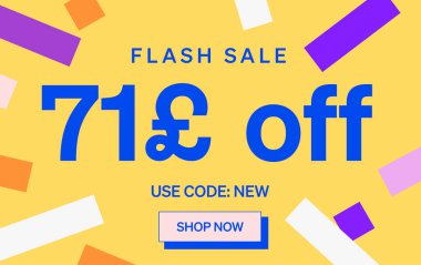 Flaş Satış afişi, tabelalı, vektör çizimi