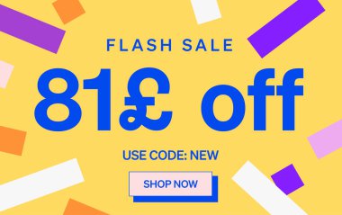 Flaş indirimli afiş ve tabela, vektör illüstrasyonu