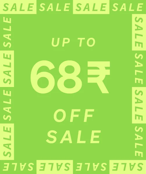 Vendita Fino Rupie Design Label Super Sconto Offerta Prezzo Segno — Vettoriale Stock