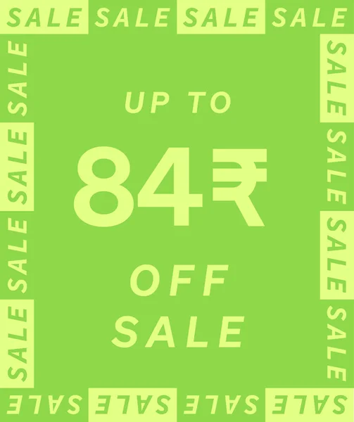 Vendita Fino Rupie Design Label Super Sconto Offerta Prezzo Segno — Vettoriale Stock