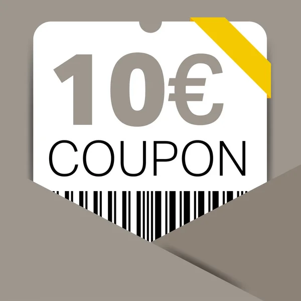 Euro Coupon Promotion Sale Website Internet Ads Social Media Gift — Stock Vector