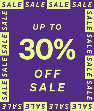 Etiket tasarımında% 30 'a kadar indirim var. Süper İndirim fiyat tabelası. Özel teklif sembolü. İndirim rozeti mağaza ve satış afişleri için mükemmel tasarımı şekillendirir.