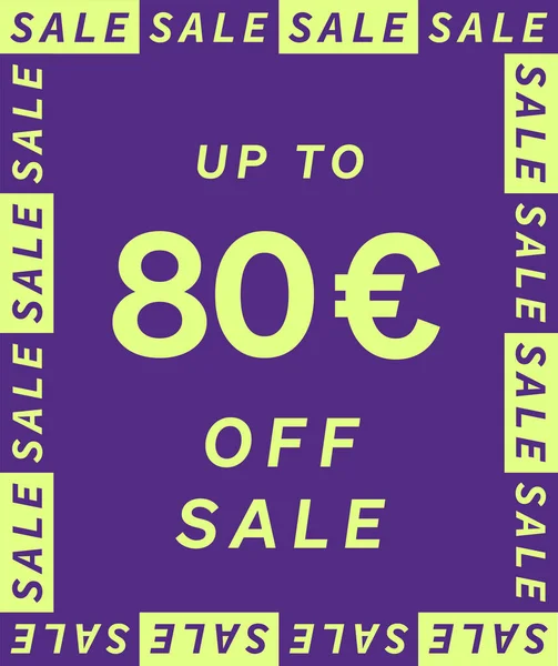 Sale Euro Label Design Super Discount Offer Price Sign Special — Stock Vector