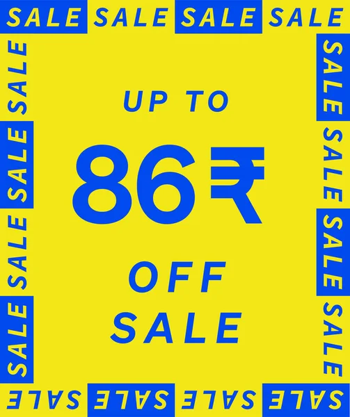 Vendita Fino Rupie Design Label Super Sconto Offerta Prezzo Segno — Vettoriale Stock