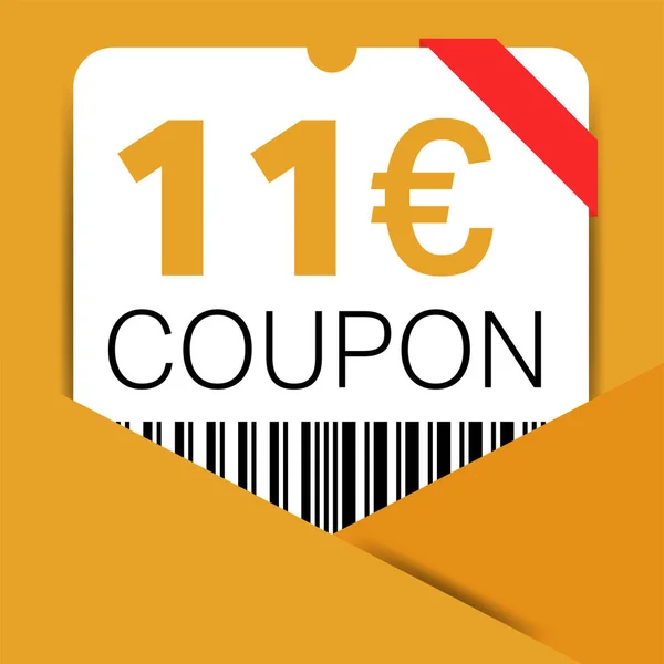 Euro Coupon Продає Рекламу Сайті Інтернет Рекламі Подарунок Соціальних Мережах — стоковий вектор