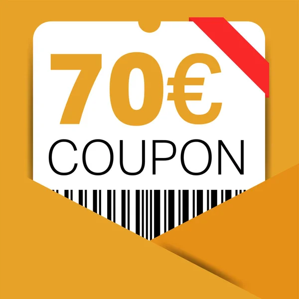 Euro Coupon Продають Сайті Інтернет Рекламі Соціальних Мережах Подарунків Знижках — стоковий вектор