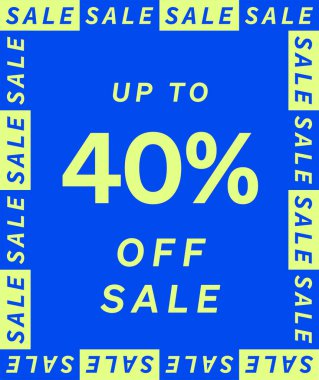 Etiket tasarımında% 40 indirim var. Süper İndirim fiyat tabelası. Özel teklif sembolü. İndirim rozeti mağaza ve satış afişleri için mükemmel tasarımı şekillendirir.